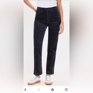 LOFT Black Straight Leg Corduroy Jeans